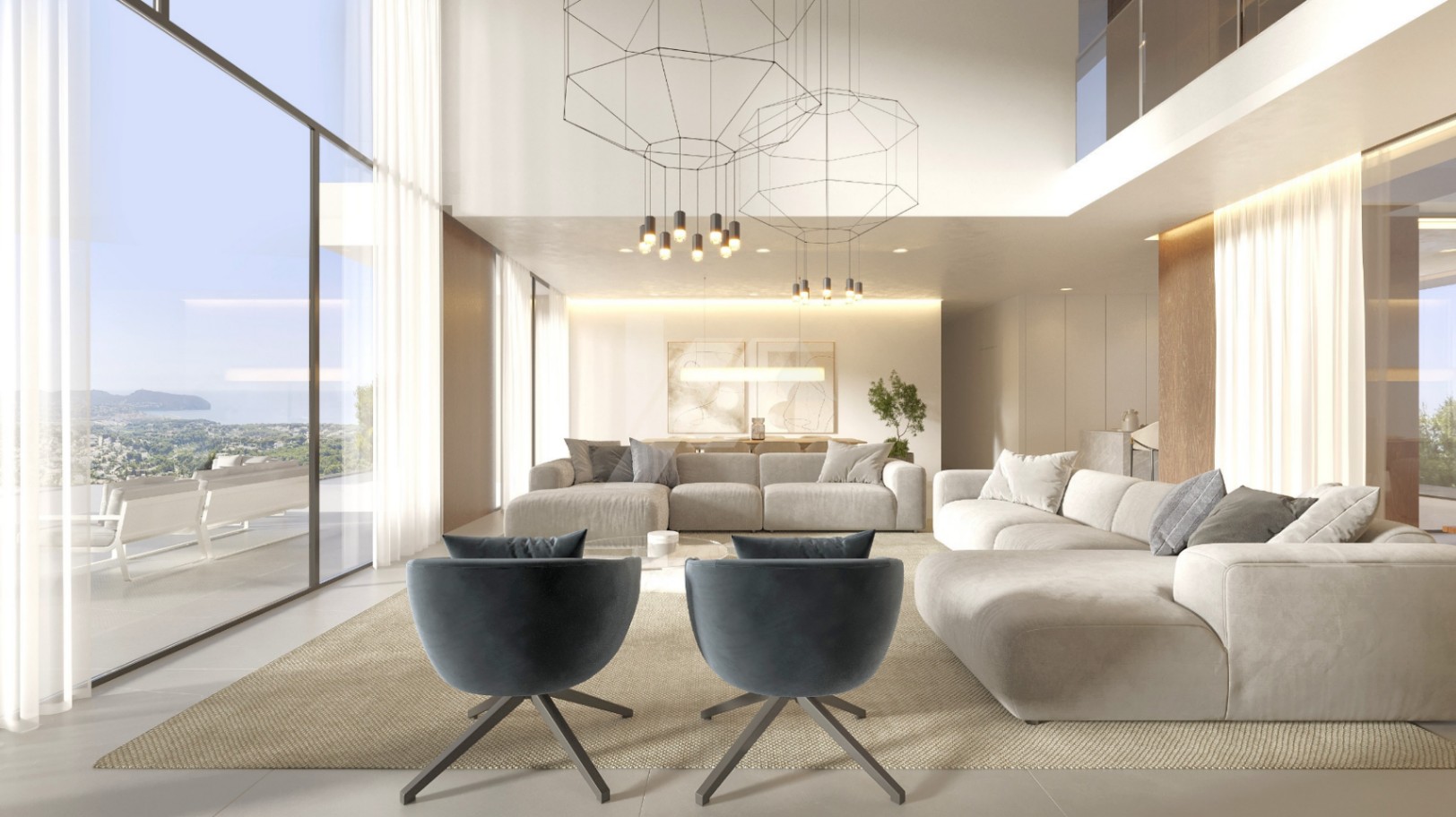 Luxe villa met zeezicht te koop in Moraira, Costa Blanca.