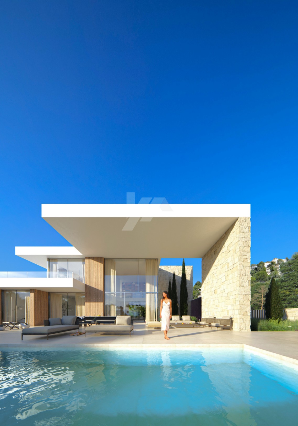 Luxe villa met zeezicht te koop in Moraira, Costa Blanca.