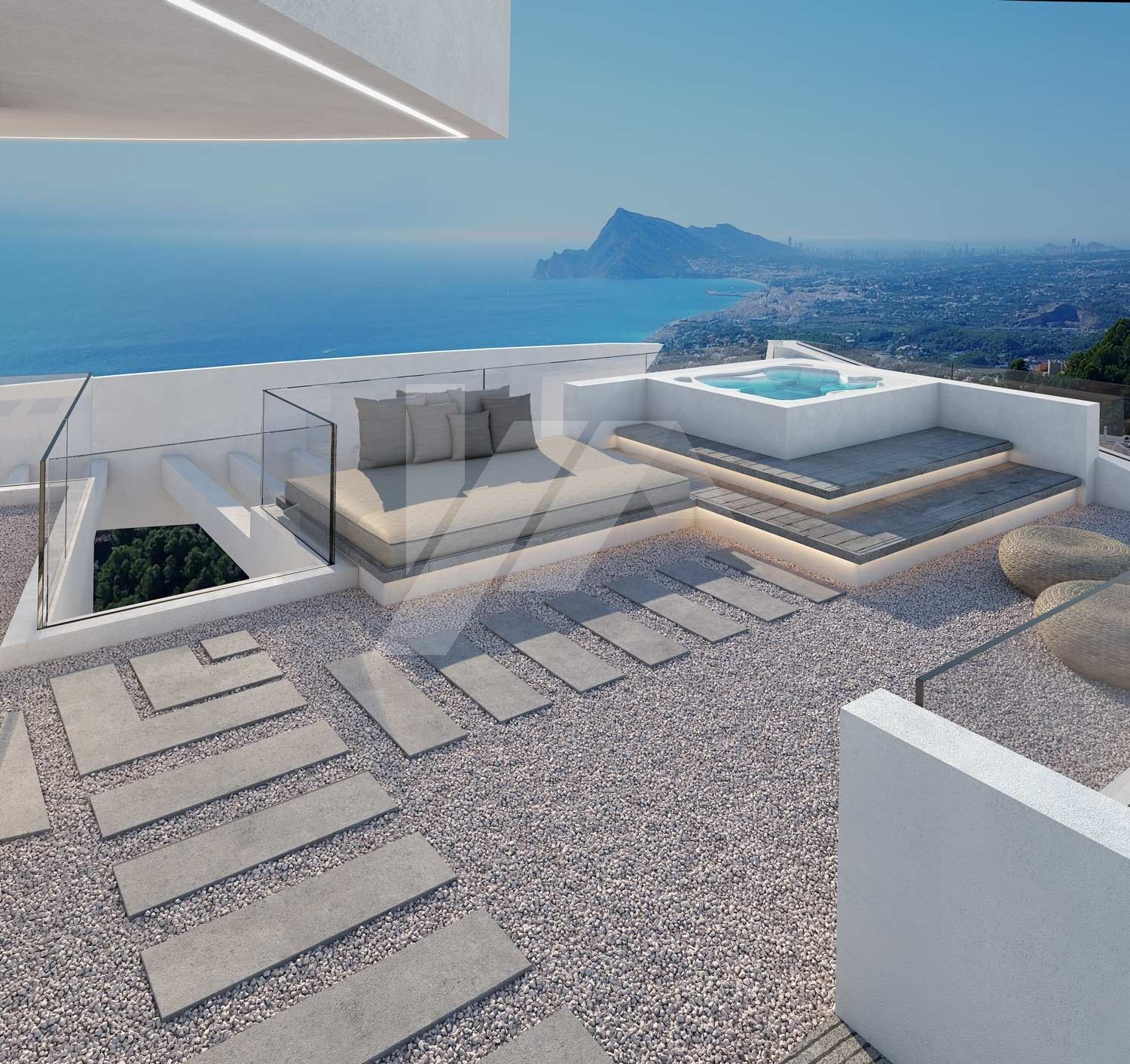 Moderne villa-chalet te koop in Altea Hills met 4 slaapkamers en infinity zwembad